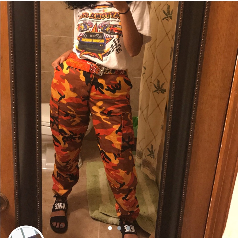 Orange Camo Pants